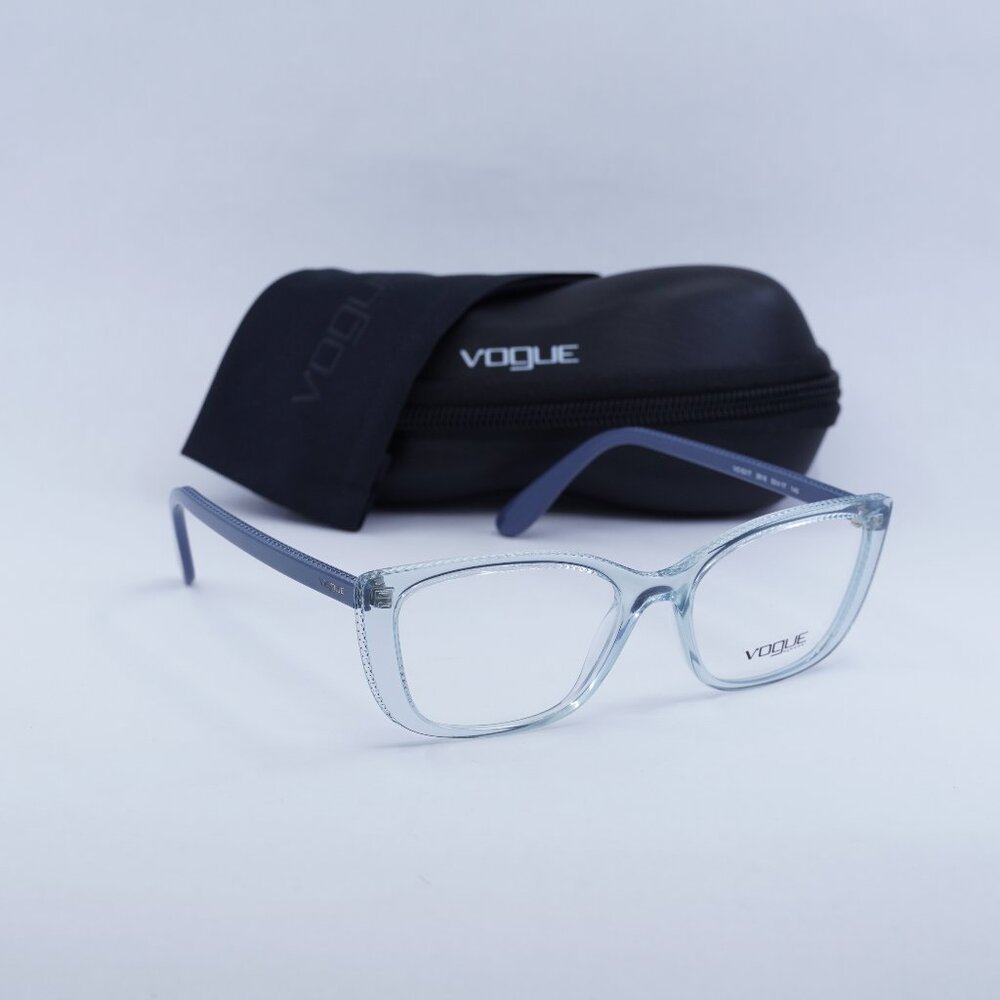 Final Price! Vogue VO5217 2616 Transparent Azure Eyeglasses 53mm